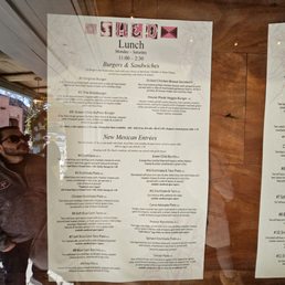 Lunch menu.