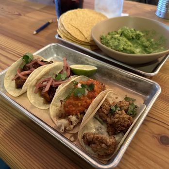Bartaco Mosaic - 2 Glazed Pork Belly Taco one Cauliflower Taco one crispy oyster & a Guacamole - Tacos Near Me - Fairfax, Virginia Bartaco Mosaic - 2 Glazed Pork Belly Taco one Cauliflower Taco one crispy oyster & a Guacamole - Tacos Near Me - Fairfax, Virginia