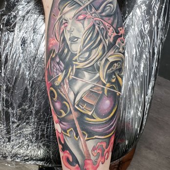 Emerald Tattoo Manteca - Finished after 5 sessions. Sylvanas Windrunner - Tattoo Near Me - Manteca, California