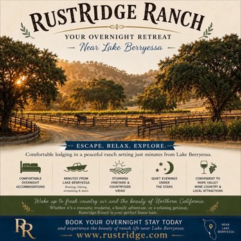 RustRidge Ranch & Winery - Rustridge Winery has a bed and breakfast on premise! - Wineries Near Me - St. Helena, California RustRidge Ranch & Winery - Rustridge Winery has a bed and breakfast on premise! - Wineries Near Me - St. Helena, California