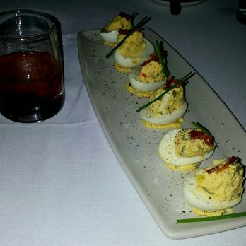 Stoney River - Bacon topped deviled eggs and my Old Fashioned@ Stoney River! - Steakhouses Near Me - Annapolis, Maryland