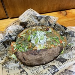 Sure Shot Sportmen Bar And Grill - Crawfish etouffee stuffed Gras Patate