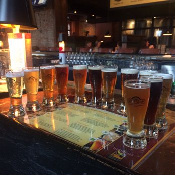 Upstream Brewing - Beer flight! Don't worry, it's smaller than it looks. - Bars Near Me - Omaha, Nebraska