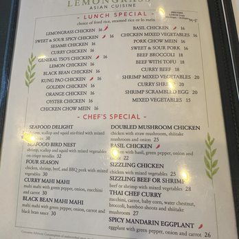 Maui Lemongrass - Menu - Chinese Near Me - Maui, Hawaii