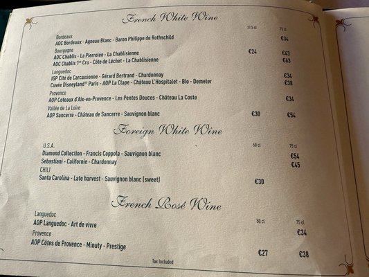Menu photo 5 Walt’s - An American Restaurant Chessy, 75