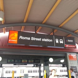 Roma Street Station - Back entrance from the parkland