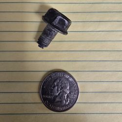 Aero Auto Repair - Shorn off caliper slide pin from Aero Auto's faulty work, found and repaired by a reputable shop.