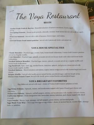 Photo of The Voya Restaurant - Mountain View, CA, US. The pre-release Breakfast menu