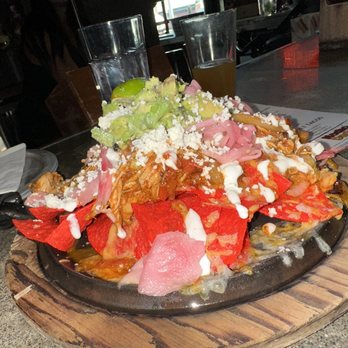 Nacho Daddy - Side view of the nachos - New American Near Me - Las Vegas, Nevada