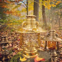 Vermont Lanterns - Vermont Lanterns - Brass Hurricane and Railroad Lanterns