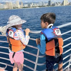 Living Ocean Tours - My son made a new friend and he loved his secure life jacket even though he is an excellent swimmer.