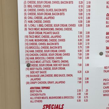The Spud Too - a menu for a restaurant - American Near Me - Lufkin, Texas