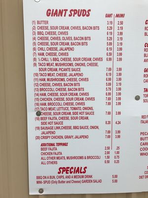 Menu photo 4 The Spud Too Lufkin, TX Menu photo 4 The Spud Too Lufkin, TX