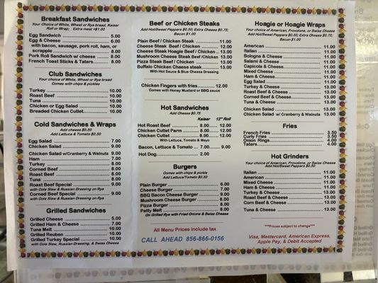 Menu photo 1 B J's Country Store & Deli Mount Laurel, NJ