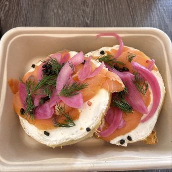 Baked Bar - The Works Salmon Bagel - Bakeries Near Me - Culver City, California