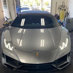 The Local Tint Shop - 2020 Lamborghini Hurrican Evo tinted with Rayno Windshield tinted in 70%