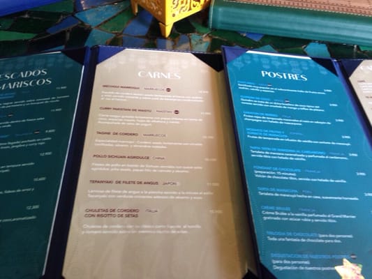 Menu photo 2 Zanzíbar Santiago, RM Menu photo 2 Zanzíbar Santiago, RM