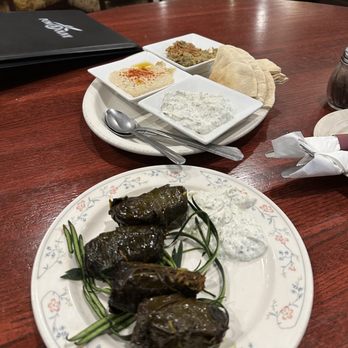Pom & Olive - Dolmades & Hummus Trio - Mediterranean Near Me - Costa Mesa, California Pom & Olive - Dolmades & Hummus Trio - Mediterranean Near Me - Costa Mesa, California