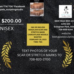 Body Goals Sculpting Studio - Scar camouflage is a technique that implants FDA-approved, skin color pigments or specially formulated vitamins and serums into the upper la