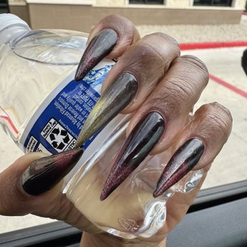 Honey Nails & Spa - Stiletto Cat Eye nails - Nail Salons Near Me - San Antonio, Texas