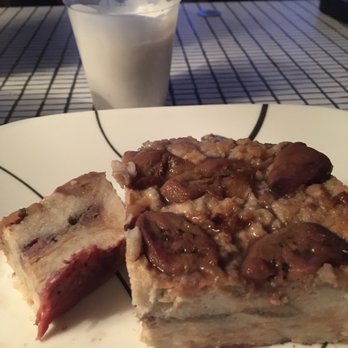 Rustle & Still Café - vegan banana bread pudding w coconut milk dip / icing OMG - Coffee & Tea Near Me - Toronto, Ontario Rustle & Still Café - vegan banana bread pudding w coconut milk dip / icing OMG - Coffee & Tea Near Me - Toronto, Ontario