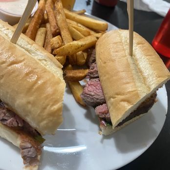 Fat Milo's All Day Cafe - Steak sandwich only available at dinner. I got no blue cheese and it's a new favorite. - American Near Me - Sherwood, Oregon Fat Milo's All Day Cafe - Steak sandwich only available at dinner. I got no blue cheese and it's a new favorite. - American Near Me - Sherwood, Oregon