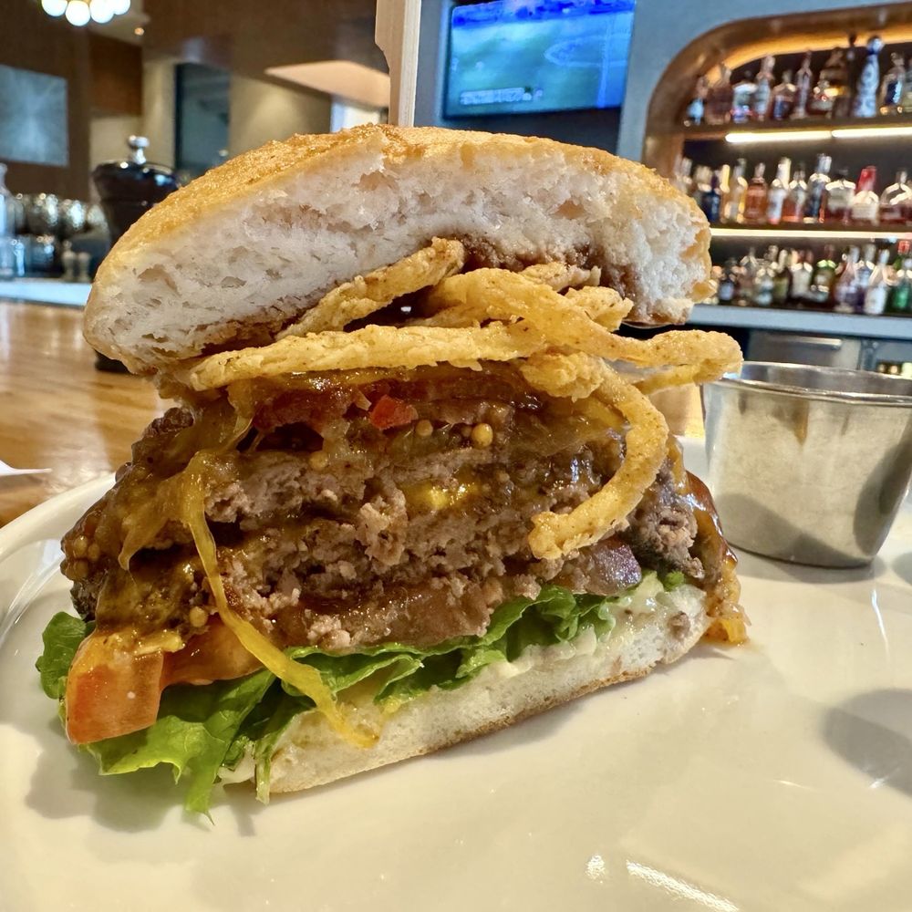 Sloane's Corner - "Guacemole" burger w/"Caramalized onions" - New American Near Me - Dallas, Texas