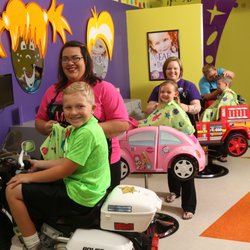 Shear Madness Haircuts For Kids - Kids sit in a car and watch a movie while getting getting a GREAT haircut!