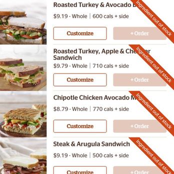 Panera Bread - A national chain, but this store can't seem to keep adequate food supplies. - Sandwiches Near Me - West Orange, New Jersey