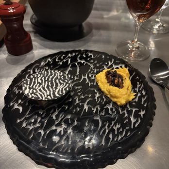 Alinea - Butternut, jamón ibérico, date, tools, black truffle - New American Near Me - Chicago, Illinois Alinea - Butternut, jamón ibérico, date, tools, black truffle - New American Near Me - Chicago, Illinois