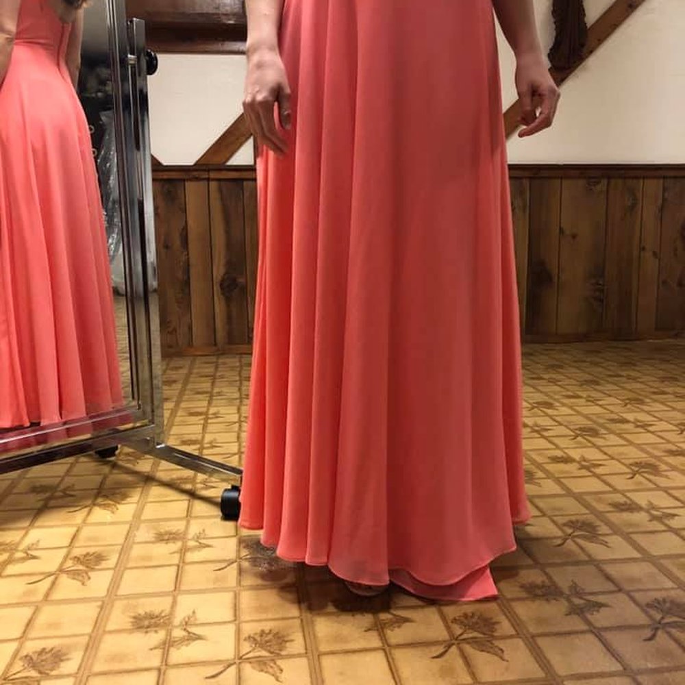 Pro Tailoring - left a piece hanging? way longer than other dress. - Sewing & Alterations Near Me - Parma, Ohio Pro Tailoring - left a piece hanging? way longer than other dress. - Sewing & Alterations Near Me - Parma, Ohio