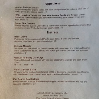 Budd Bay Cafe - Menu - Seafood Near Me - Olympia, Washington