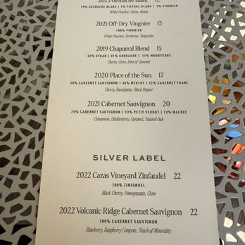 Halter Ranch Temecula - Wine Menu - Wine Tasting Room Near Me - Temecula, California
