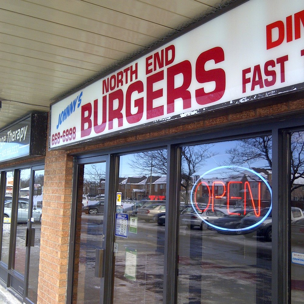 Johnny's North End Burger - the outside of the restaurant - Burgers Near Me - Whitby, Ontario Johnny's North End Burger - the outside of the restaurant - Burgers Near Me - Whitby, Ontario