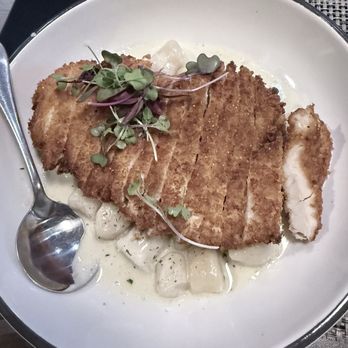 Mrs Potato - Gnocchi with chicken cutlet. - Brazilian Near Me - Orlando, Florida Mrs Potato - Gnocchi with chicken cutlet. - Brazilian Near Me - Orlando, Florida
