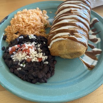 Tacotarian Henderson - Chimichanga burrito with beans and rice - Vegan Near Me - Henderson, Nevada