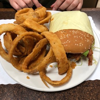 Harry's Cafe - Bacon Avacodo with onion rings - American Near Me - Perris, California