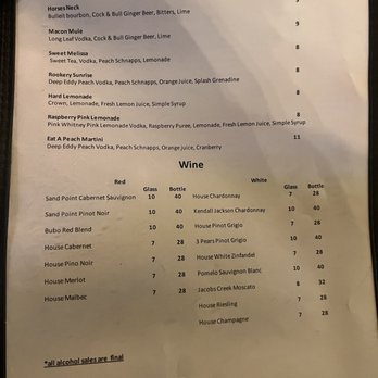 The Rookery - Cocktail menu - Bars Near Me - Macon, Georgia