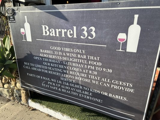 Menu photo 1 Barrel 33 Ventura, CA