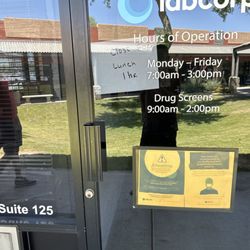 Labcorp - Not sure when they open just too many people waiting outside