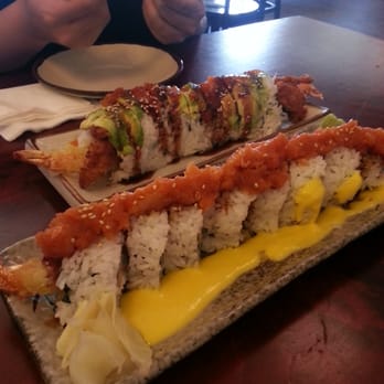 Joy Sushi - 49er roll on top and I kind of forgot the roll on bottom either the mercy roll or the shrimp deluxe roll - Sushi Bars Near Me - San Mateo, California