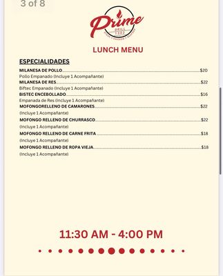 Menu photo 6 Prime Grill 1302 San Juan, PR