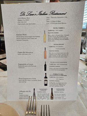 Menu photo 5 De Luca's Restaurant Whittier, CA Menu photo 5 De Luca's Restaurant Whittier, CA
