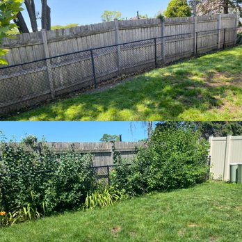 Monaco Landscaping - before and after photos of a fenced yard - Snow Removal Near Me - Darien, Illinois