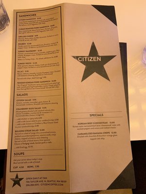 Menu photo 2 Citizen Seattle, WA Menu photo 2 Citizen Seattle, WA