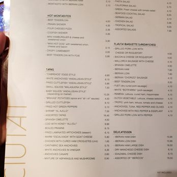Ciutat Comtal - Menu - Tapas Bars Near Me - Barcelona, B