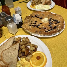 Egg Plus Sausage and Blueberry pancake Egg Plus Sausage and Blueberry pancake