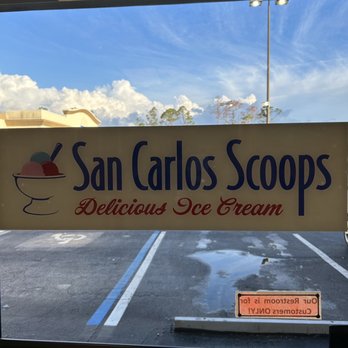 San Carlos Scoops - a view of a parking lot - Ice Cream & Frozen Yogurt Near Me - Fort Myers, Florida