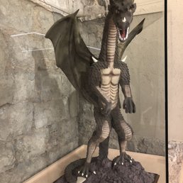 Chocolate sculpture of a gnarly dragon Chocolate sculpture of a gnarly dragon