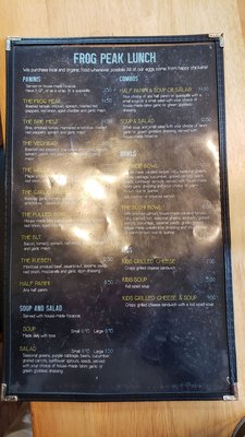 Menu photo 1 Frog Peak Cafe Crescent Valley, BC